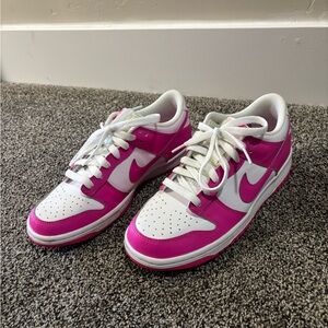 Nike Women's Fuchsia and White Sneakers